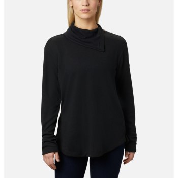 Columbia Pine Street Split Cowl Neck, Sudaderas Negros Para Mujer | 528619-RJS